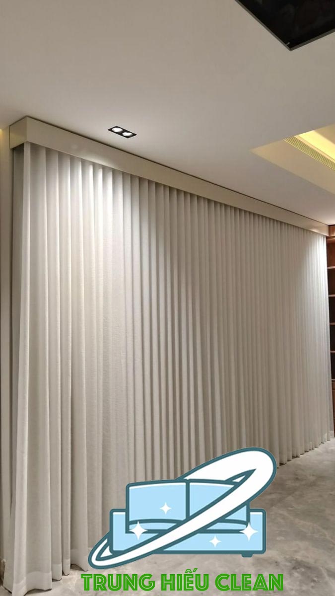 Dịch vụ giặt rèm vải tại Trung Hiếu Clean