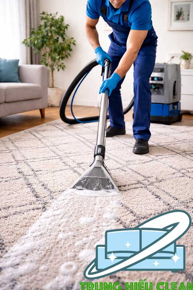 Quy trình giặt thảm Bắc Từ Liêm
