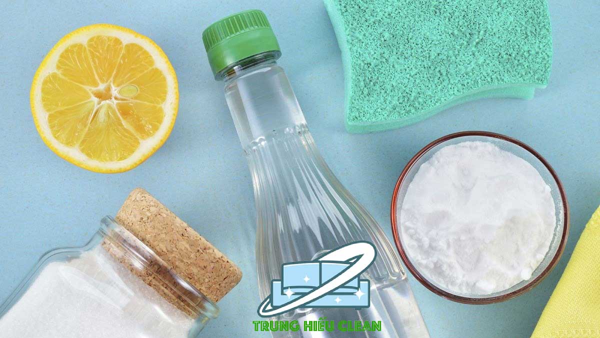Sử dụng giấm và baking sofa