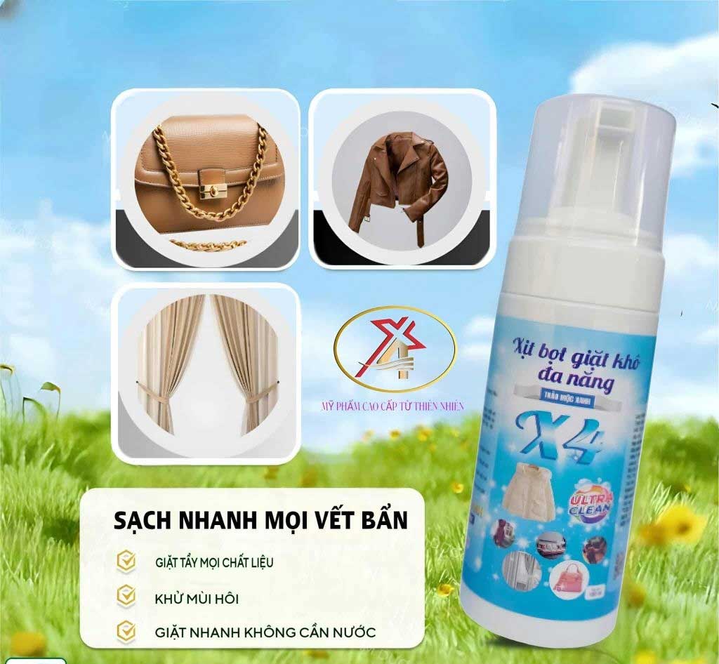 Bọt xịt khô đa năng giặt rèm